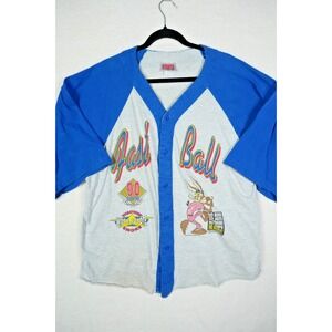 Looney Tunes‎ 1993 Wile E Coyote Athletic Works Button down shirt Size XL Rare